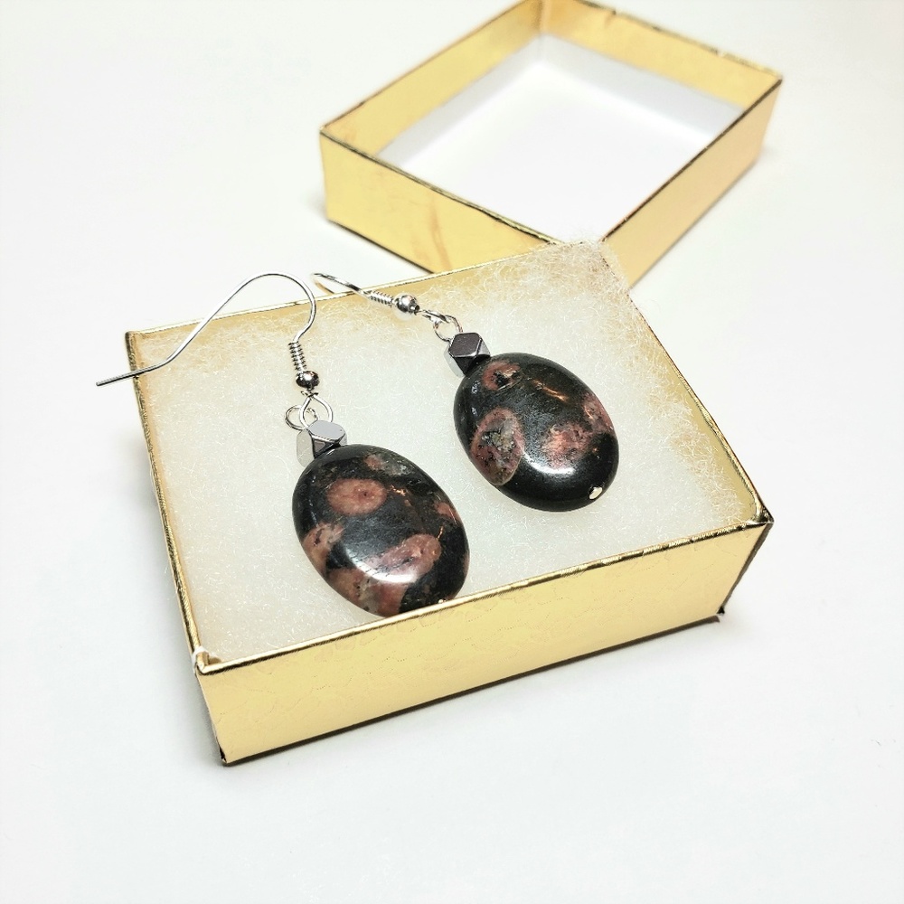 3/$15 Leopard Skin Jasper Earrings